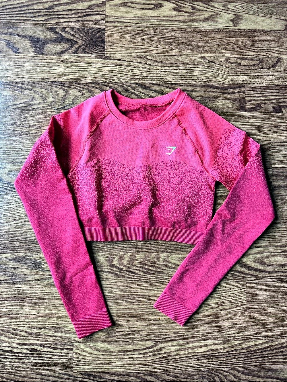 Gymshark Adapt Ombre Seamless Long Sleeve Crop Top Pink
